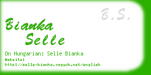 bianka selle business card